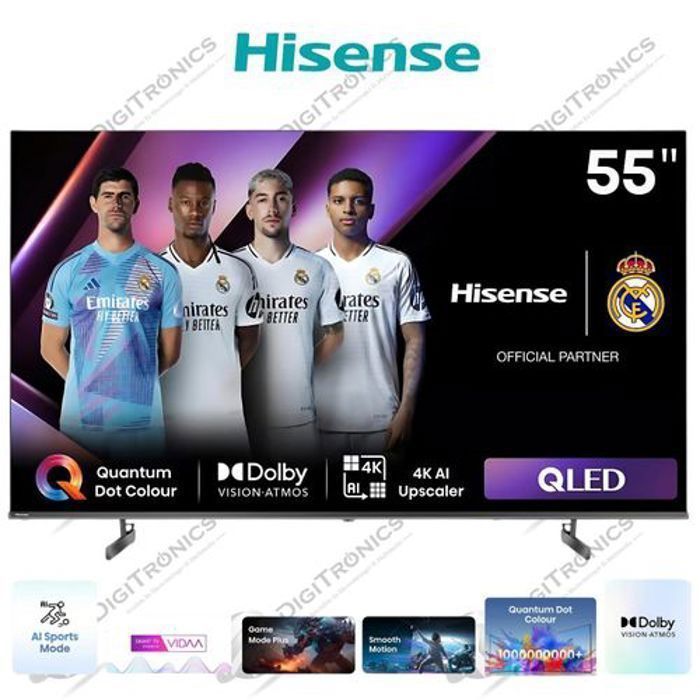 HISENSE - Smart TV QLED 55" - 55Q6N - 4K Ultra HD - Dolby Vision - AI Picture