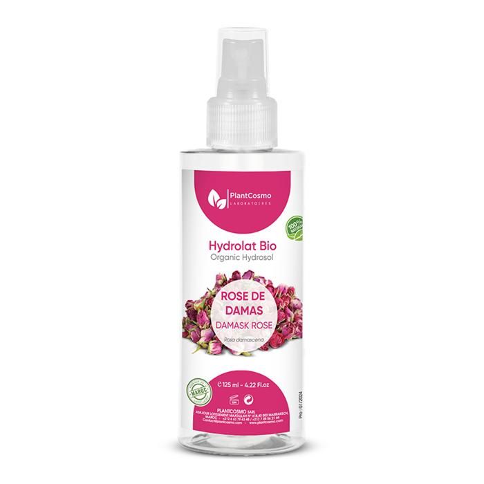 Hydrolat de Rose de Damas - PLANTCOSMO LABORATOIRES - 125 ml - Bio - Sans conservateur - Hydratant