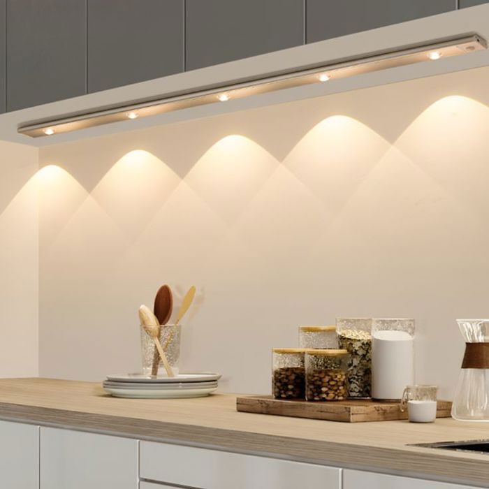 Bande Lumineuse LED Rechargeable avec Capteur de Mouvement 5 lampe -60cm – Éclairage Pratique et Sans Fil