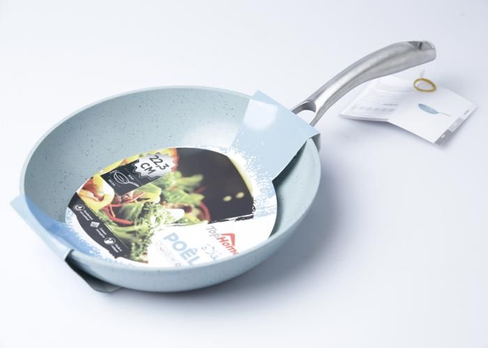 Poêle - Forgée en Aluminium/Céramique - 22 cm - Bleu - Compatible tous feux