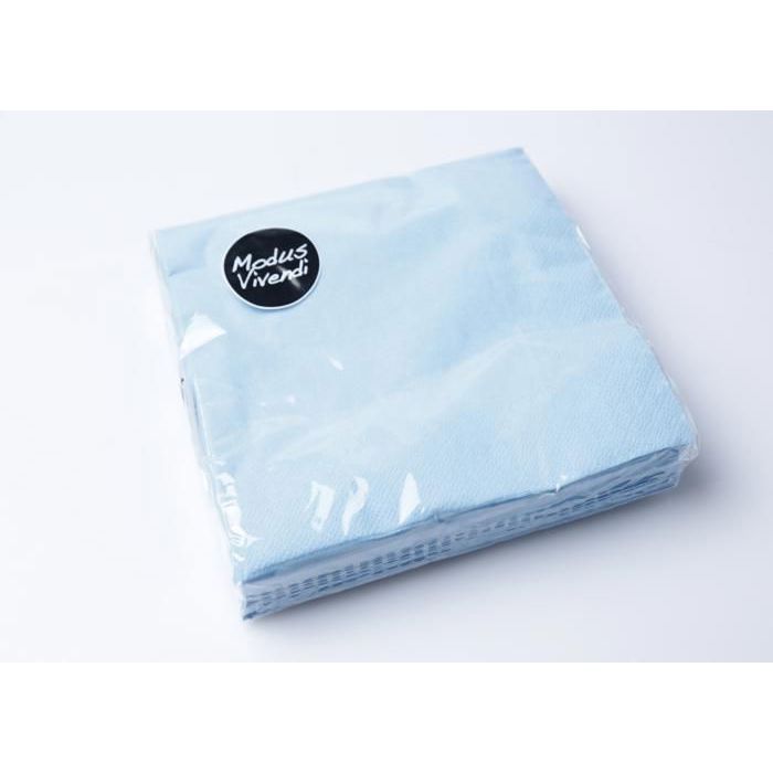 Serviettes - Modus Vivendi - Turquoise - Lot de 30 - 33x33 cm - Lavable