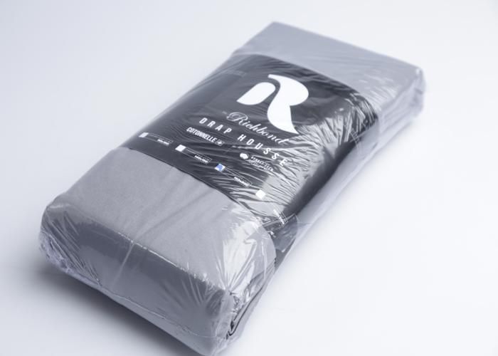 Drap Housse - Cotonelle - Queen - 160x200 cm - Gris Clair - Coton Naturel