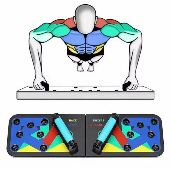 Push-Up Rack Ultra Compact avec Poignées Rotatives – Transformez Votre Entraînement à Domicile !