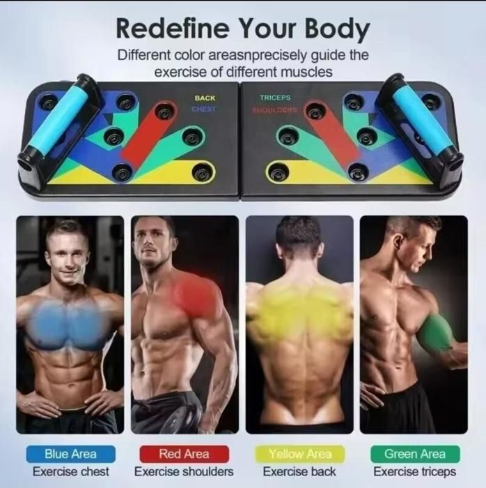 Planche de Push-Up Multifonction 13-en-1 – Fitness Portable, Ciblage Musculaire et Renforcement Abdominal