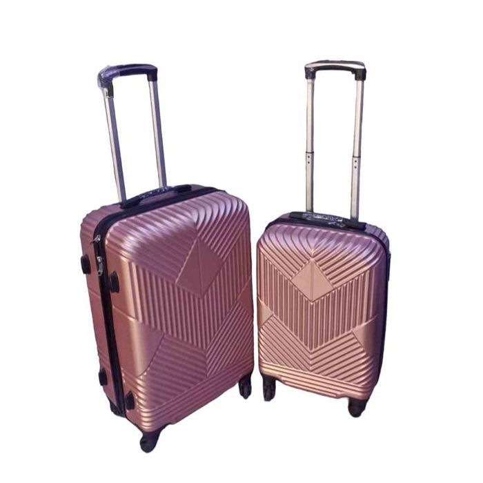 Valise de Voyage Rigide - Rose Gold - 2 Pièces - Polycarbonate - 20kg - 4 Roulettes 360°