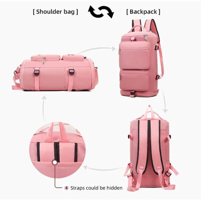 Sac à Dos de Voyage Grand Capacité - Rose - Nylon