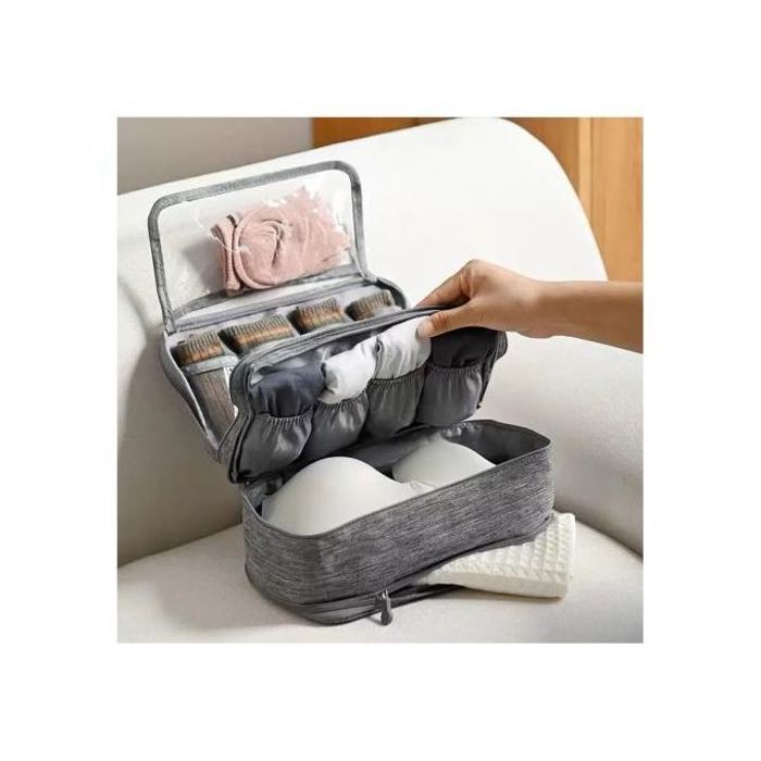 Trousse de Rangement pour Sous-Vêtements et Chaussettes - Gris