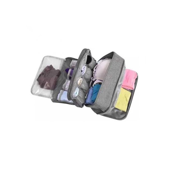 Trousse de Rangement - Gris - Pour Sous-Vêtements, Soutien-Gorge et Chaussettes