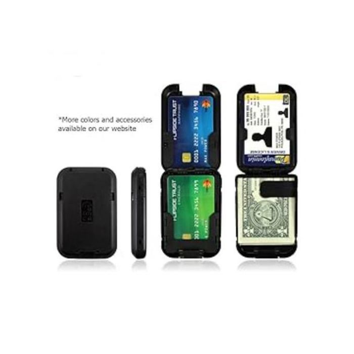 Portefeuille Minimaliste - Support de Carte de Crédit RFID - Aluminium - Noir