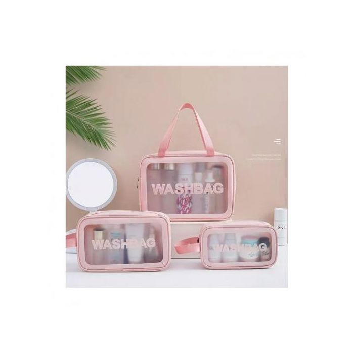 Sac de Rangement de Toilette de Voyage - Rose - PU