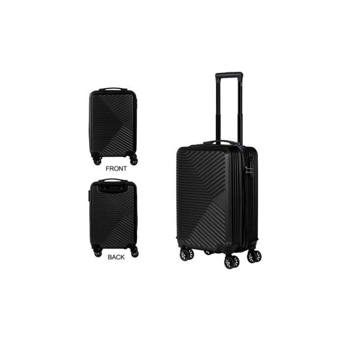 Valise Moyenne 65 cm - Noir - PC + ABC - Serrure à Code
