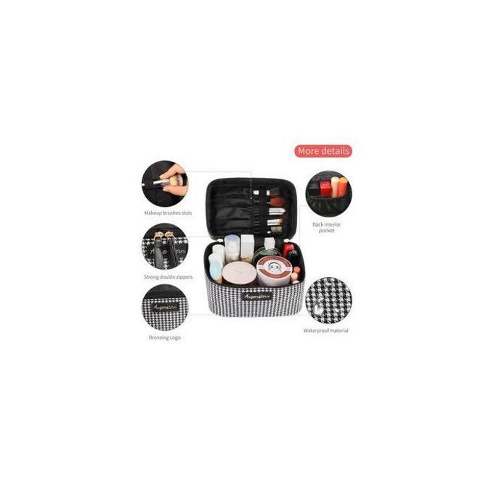 Sac Cosmétique Portable Multifonctionnel en PU - Noir