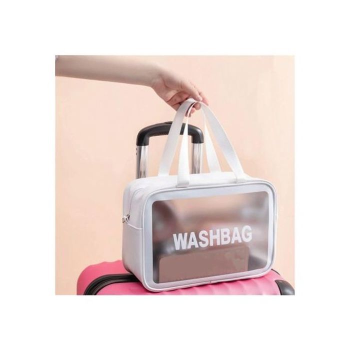 Sac de Rangement de Maquillage - Transparent - Blanc
