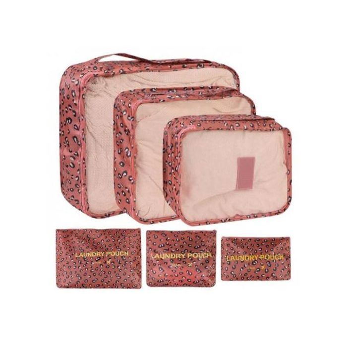 Ensemble 6 pièces d'organisateurs de voyage - Tissu Oxford Imperméable