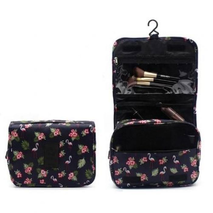 Trousse de Toilette Pour Rangement en Motif Navy Flamingo