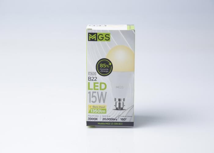 AMPOULE LED TP-13 JAUNE - 15W B22 MGS