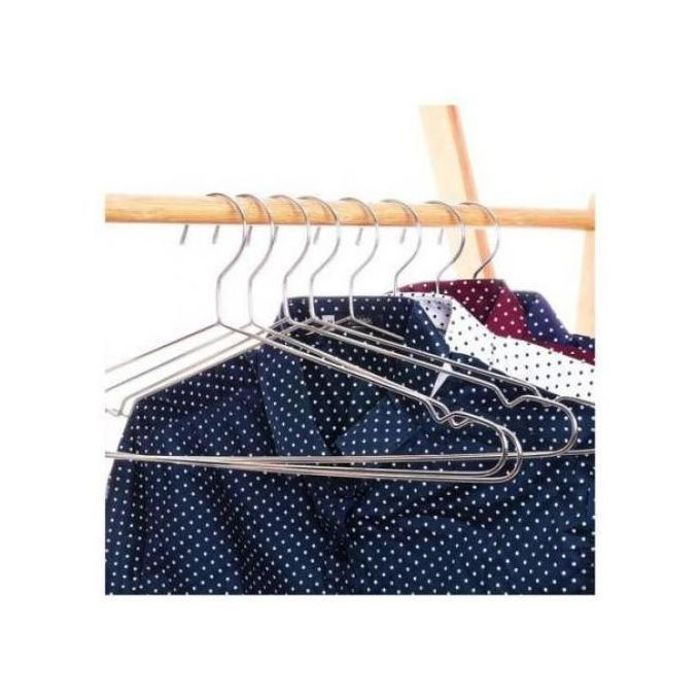 Cintres Métal - GENERIC - Pack de 20 - Finition Chrome - Résistants - Design Contemporain