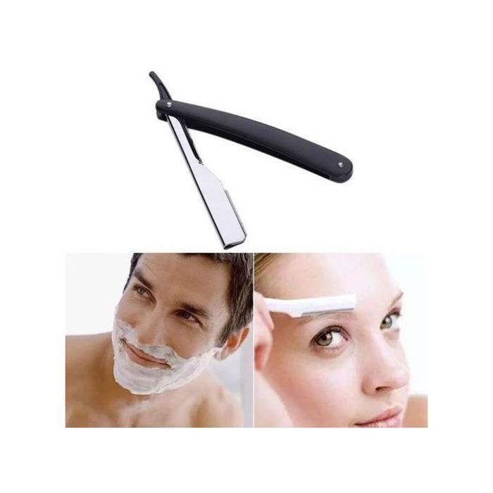 Rasoir de Barbier Professionnel - Noir - Pliante & Pratique