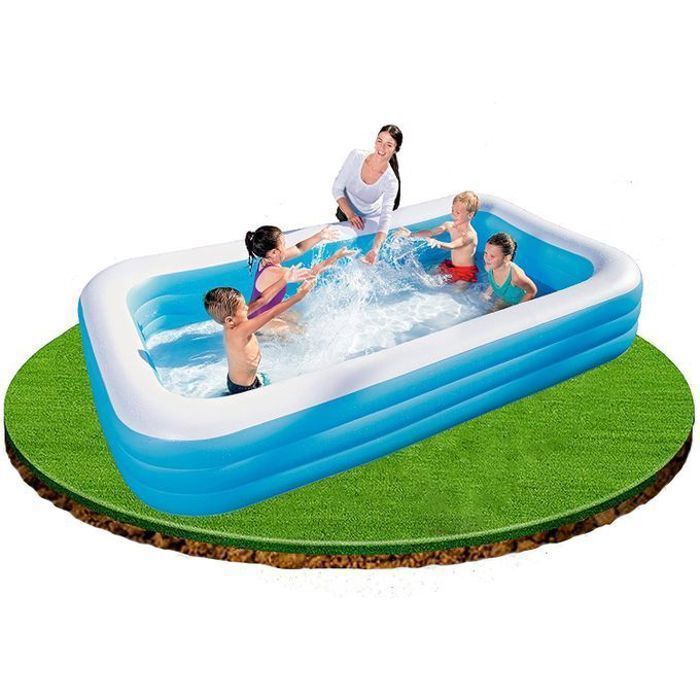 Piscine Gonflable Rectangulaire Bestway - Bleu - 305 cm x 183 cm x 56 cm