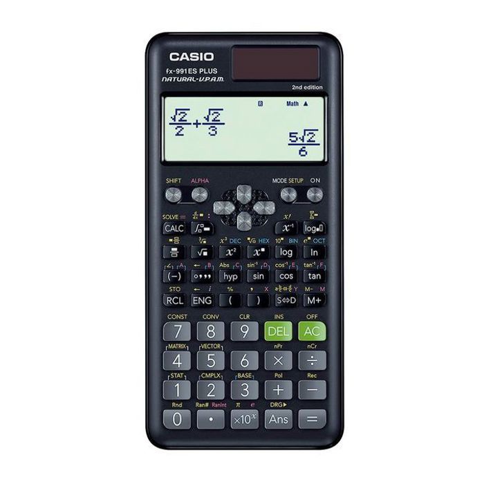 Calculatrice Scientifique Casio FX 991 ES PLUS 2nd Edition - Math Avancé - 417 Fonctions