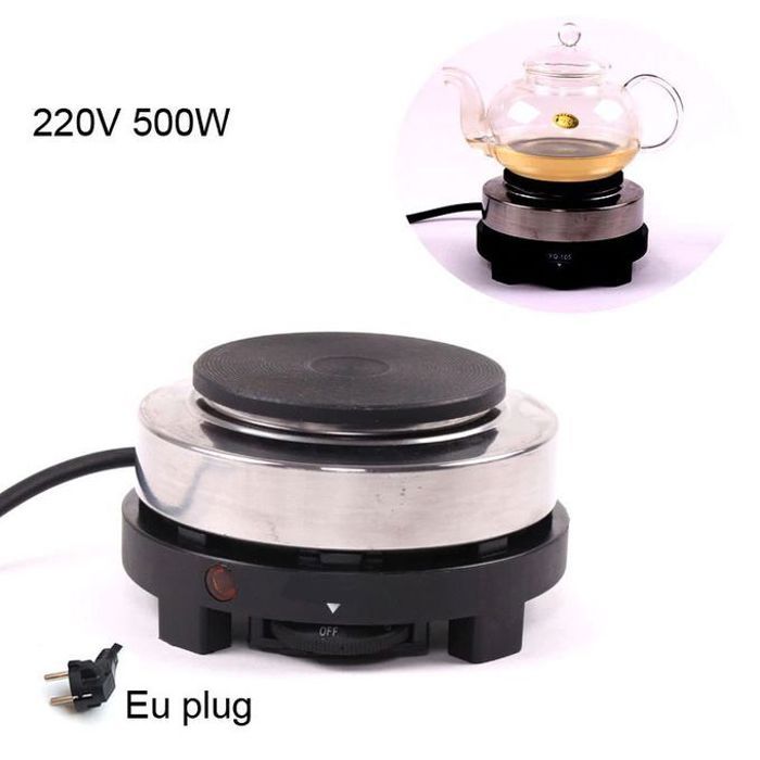 Réchaud Électrique à Plaque Chauffante Mini Portable - 500W