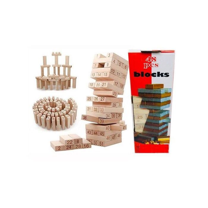 Tour Jenga en Bois - 48 Blocs