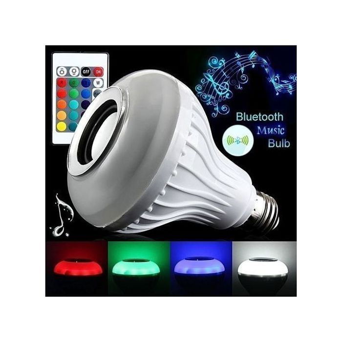 Ampoule LED Bluetooth avec Lumières d'Ambiance et Télécommande