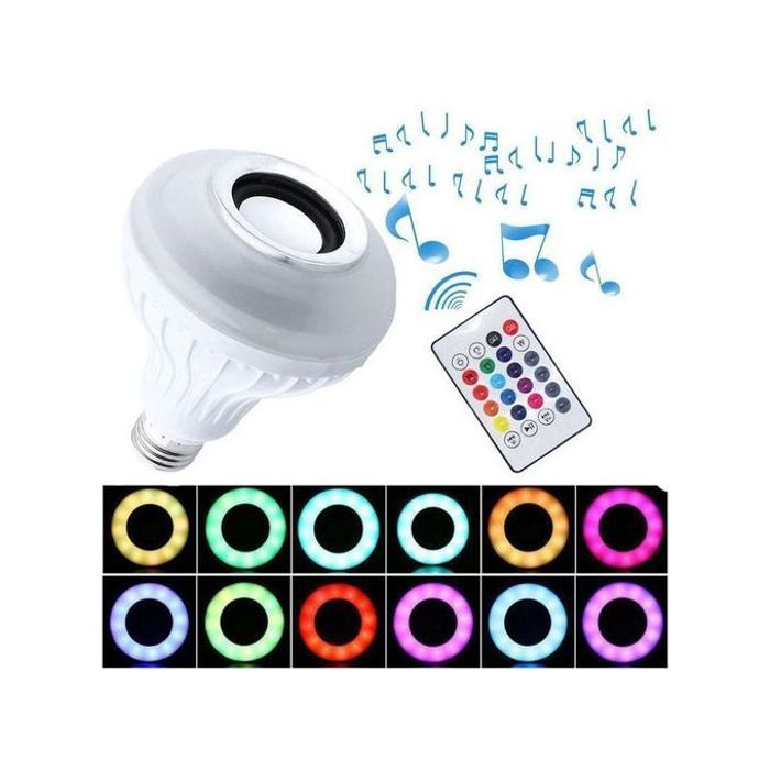 Ampoule musique Bluetooth - Haut-parleur LED - Changement de couleur avec télécommande - Audio sans fil