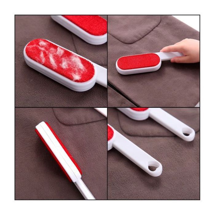 Brosse à Vêtements - Anti-Peluches - Statique - Blanc/Rouge