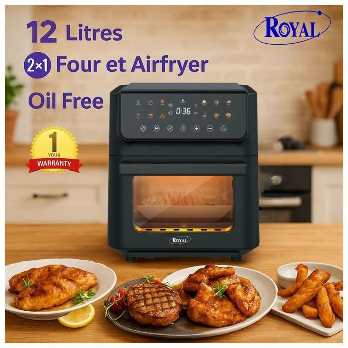 Friteuse sans huile - Royal - AF7009-GS - 12L - 1800W - Écran tactile