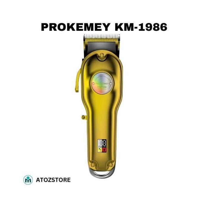 Tondeuse Professionnelle à Cheveux Km-1986 Tête de Coupe Réglable Tondeuses Électriques pour Cheveux et Barbe, couleur aléatoir