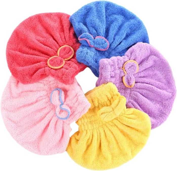 2 Bonnet De Chapeau De Séchage Des Cheveux En Polaire Chapeau De Chapeau à Séchage Couleurs aléatoire