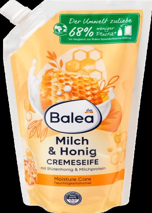 Savon liquide crémeux lait & miel, recharge, 500 ml