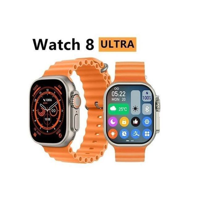 Montre Intelligente Ultra Series 8 avec Appel Bluetooth, Sport et Étanche - Orange