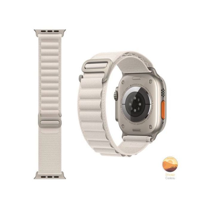 Bracelet Blanc Alpin pour Apple Watch 49mm, 45mm