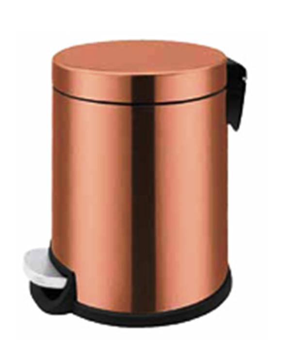 Seau à Pédale - Marque Inconnue - Titane Copper - 5L - Inox AISI 304 - Design Élégant