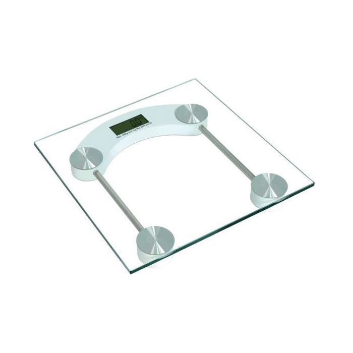 Pèse-personnes Électronique en Verre Trempé - Max 180 kg - Précision 0.1kg