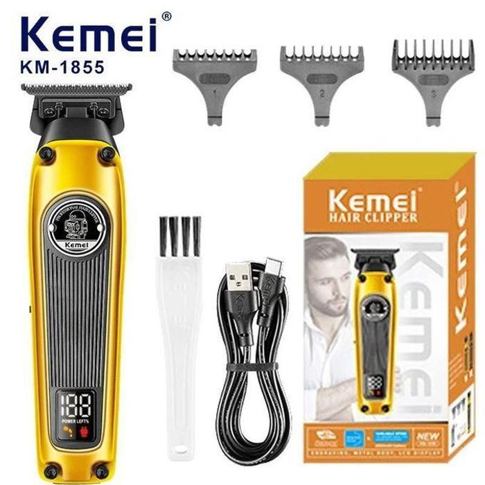 Kemei Km-1855 Sans Fil Électrique Tondeuse À Cheveux