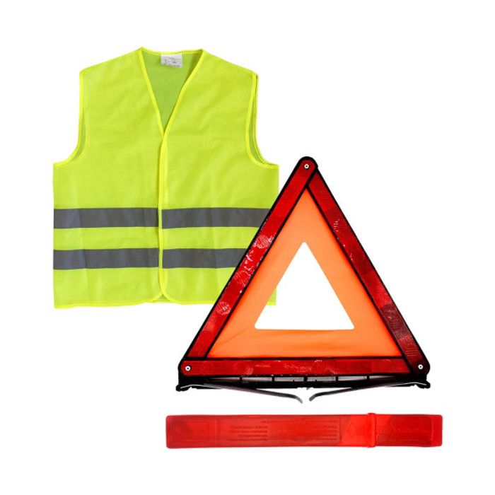 Kit sécurité Voiture homologué Gilet et Triangle de signalisation