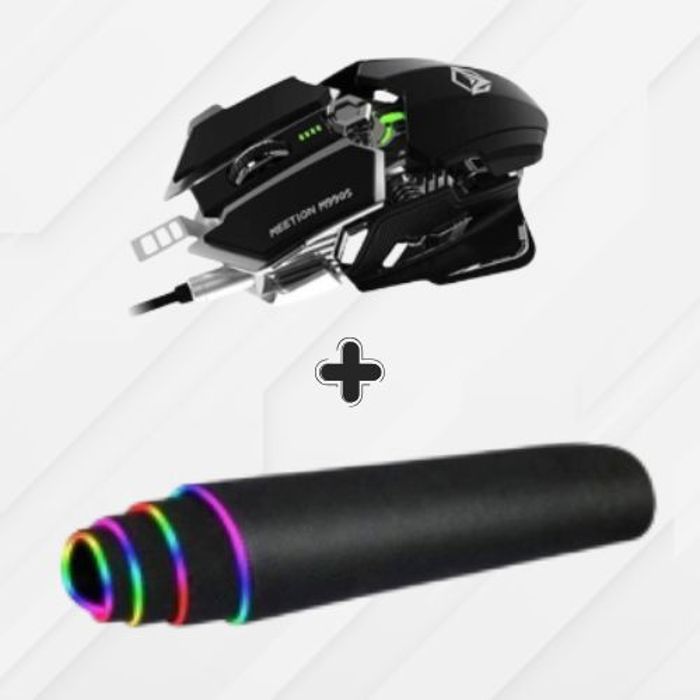 Souris Gaming - Meetion - MT-M990S - Tapis XXL RGB - Souris Haute Précision - Ergonomique