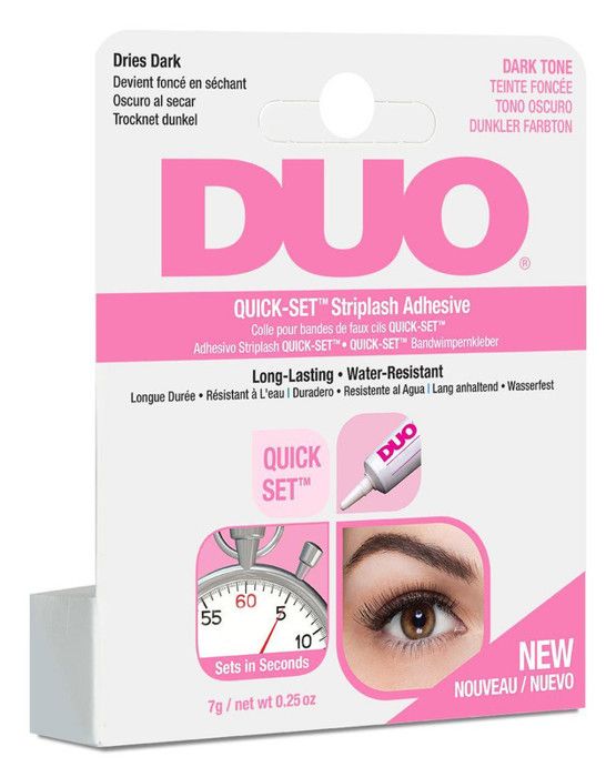 Colle pour faux cils - DUO - Sans latex - Résistante à l'eau - Application facile - Noir