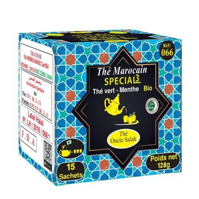 Thé Vert à la menthe Bio sans sucre - 15s
