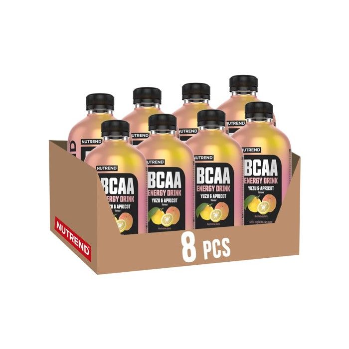 BCAA Energy Drink 330ml Yuzu Apricot - Nutrend (8 Unités)