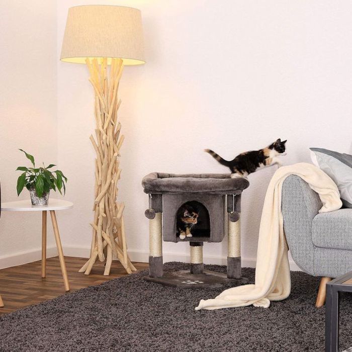 Arbre à Chat - Non spécifié - Hauteur 60 cm - Gris Foncé - A monter soi-même - Intérieur