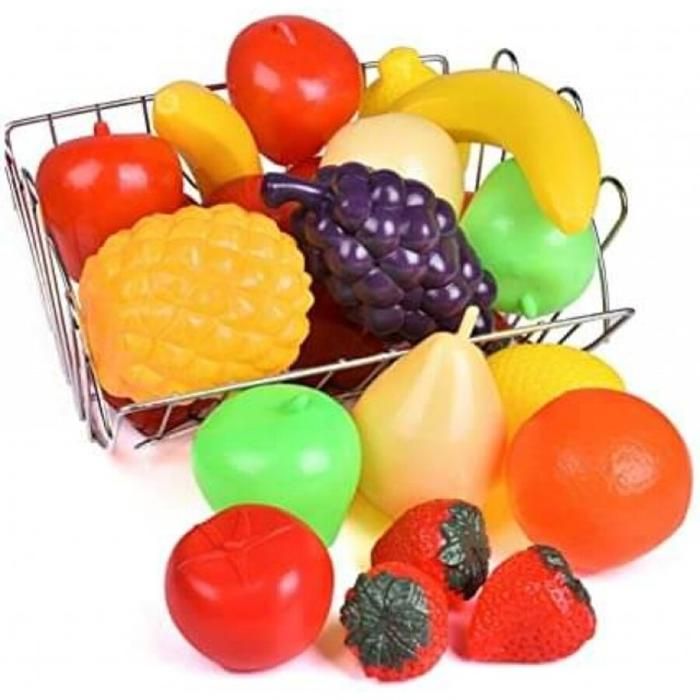 Sac de fruits colorés, Jouet de cuisine pour faire semblant Jouet éducatif pour enfants