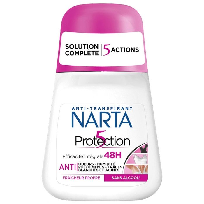Déodorant roll on - NARTA - Protection 5 - 48h - 50 ml - Lot de 3