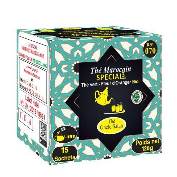 Thé Vert au fleur d'oranger sans sucre - 15s