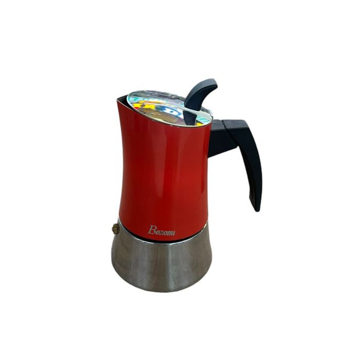 Bonomi Cafetière - 4 Tasses - Grand modèle - Rouge