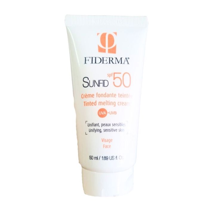 Crème Solaire Minérale Teintée - Fiderma - Sunfid - SPF50 - 50ml - Hypoallergénique
