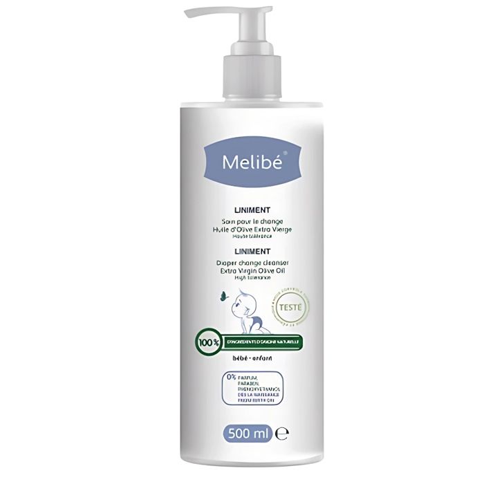 Liniment - Melibe - Bébé - 500ml - Hydratation - Peaux sensibles - Sans parfum